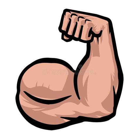 Biceps Flex Arm Vector Icon Stock Vector - Illustration of painting, cartoon: 57707722 | Arms ...