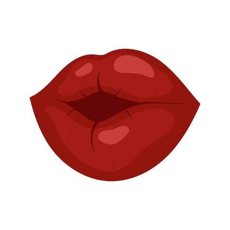 Premium Vector | Red lips illustration