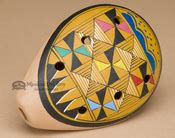 Andean Indian Clay Pendant Ocarina Flute -Multi-Colored (f98) - Mission ...
