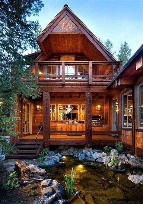 35 Awesome Mountain House Ideas | HomeMydesign | Cabins and cottages, Log homes, Rustic house