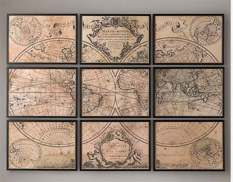 Top 20 Antique Map Wall Art | Wall Art Ideas