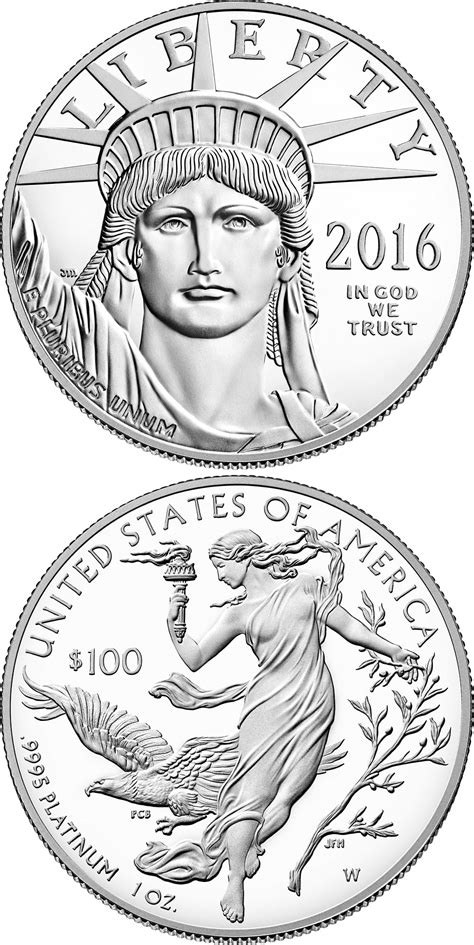 100 dollars coin - American Eagle Platinum One Ounce Proof Coin | USA 2016