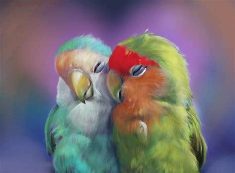 Love bird PS by nosoart on deviantART | Love birds painting, Birds ...