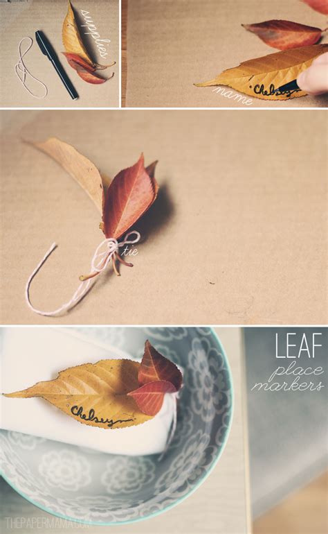 Day 18: Leaf Place Markers - The Paper Mama