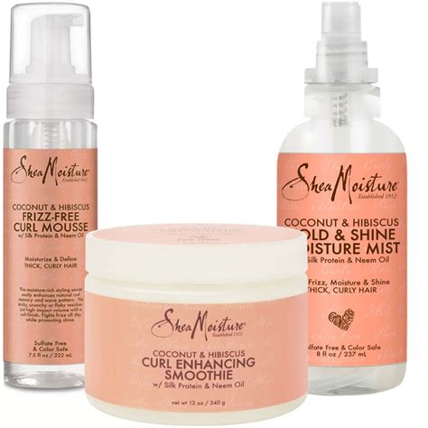 Amazon.com: SheaMoisture Curly Hair Products, Coconut & Hibiscus Bundle Includes Frizz Free Curl ...
