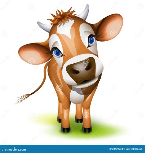 Little jersey cow stock vector. Illustration of cartoon - 24429334