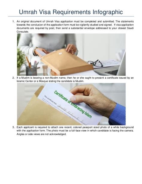Umrah visa requirements infographic