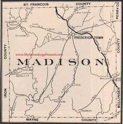 Madison County, Missouri 1904 Map