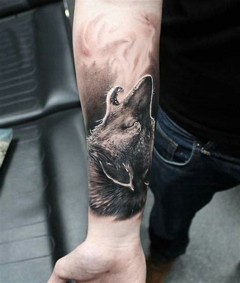 #tattooideas | Wolf tattoo forearm, Wolf tattoo sleeve, Wolf tattoos men