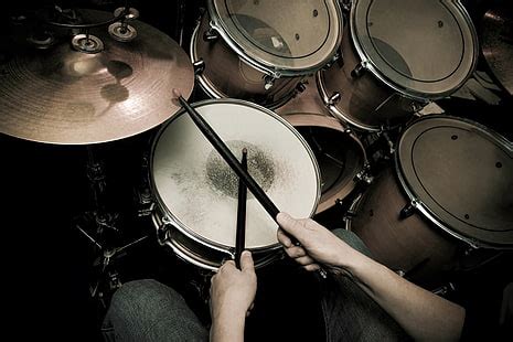 HD wallpaper: black and gray drum set, light, strings, music, sound, microphone | Wallpaper Flare