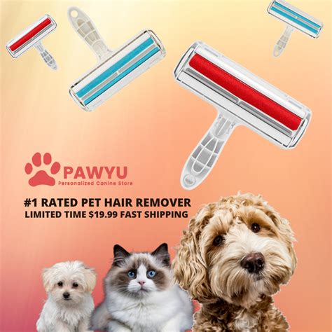 Pet Hair Remover Roller with Self-Cleaning Base Perfect for Carpet – Pawyu