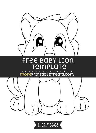 Baby Lion Template – Large