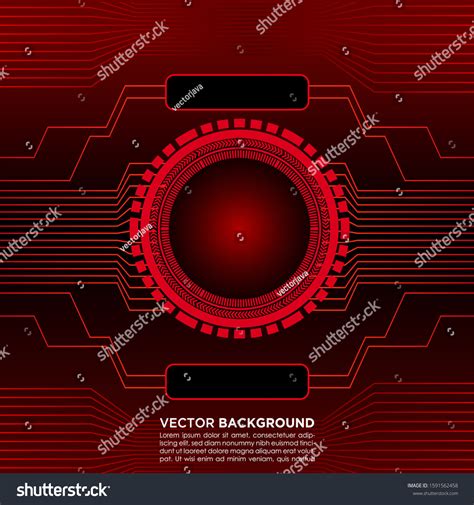 Technology Vector Background Red Black Stock Vector (Royalty Free ...