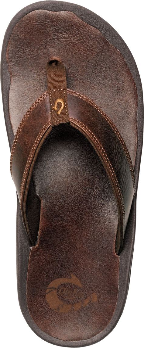 OluKai 'Ohana Leather Flip-Flops - Men's | REI Co-op | Mens leather ...