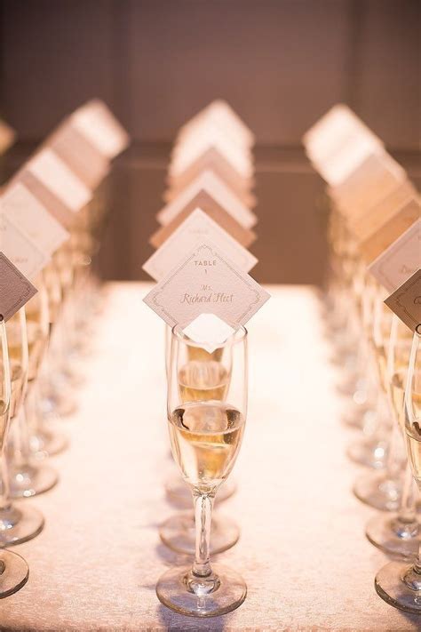 23 Elegant and Classic Champagne Wedding Ideas | Place card table wedding, Wedding place cards ...