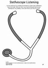 Doctor Stethoscope Coloring Page sketch template