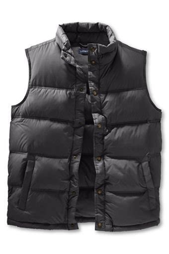 Lands End Down Vest, Men's XL, Arctic Gray