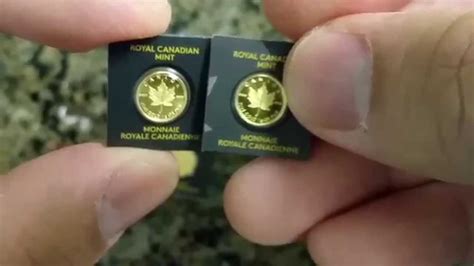 Tiny Gold - 2014 Canada Maple Leaf Gold Gram Bullion Coin - YouTube