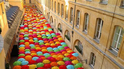 The Umbrella Sky Project is brightening up the Village Royal in Paris