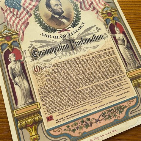 Abraham Lincoln and the Emancipation Proclamation as a small poster – The History List