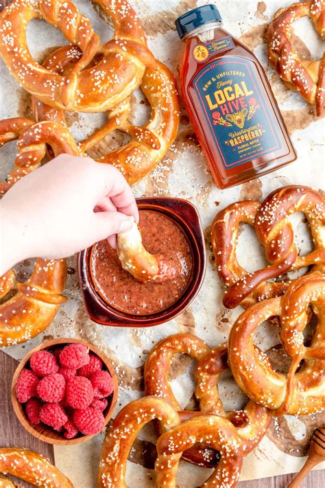 The BEST Raspberry Honey Mustard Pretzel Dip » the practical kitchen