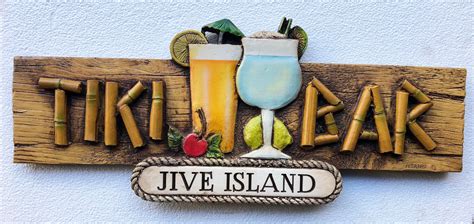 Tiki Bar Sign Personalized Large Version 608LG – PIAZZA PISANO