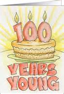 Birthday Card For 100 Year Old Man - Birthday Cake Images