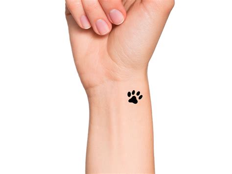 Small Paw Print Temporary Tattoo - Etsy UK