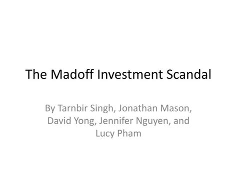 PPT - The Madoff Investment Scandal PowerPoint Presentation, free download - ID:5154094