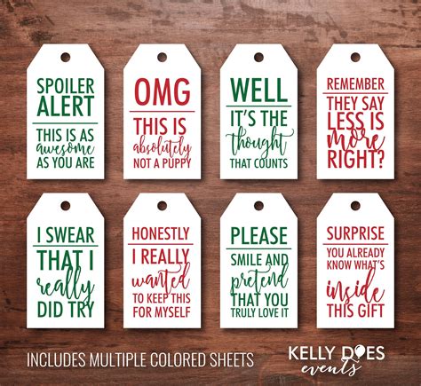 Diy Printable Gift Tags - Printable Words Worksheets