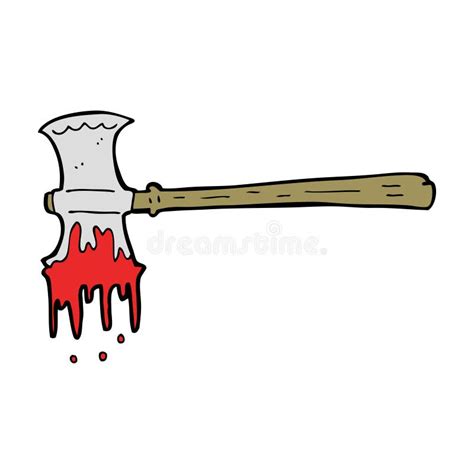 Cartoon bloody axe stock vector. Illustration of rough - 37015916