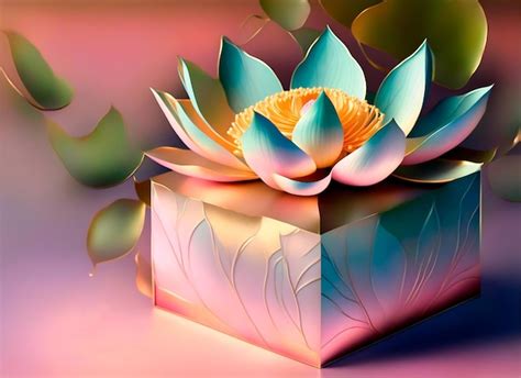 Premium AI Image | Lotus box design