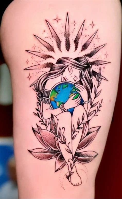 Mother Earth tattoo | Mermaid tattoos, Mother earth tattoo, Earth tattoo