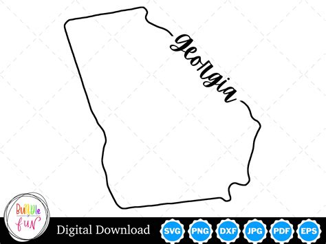 Georgia State Outline Design, Georgia PNG, Georgia SVG, Georgia Cut ...