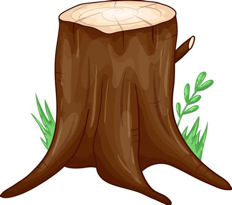Tree Stump Png Image Hand Drawn Cartoon Tree Stump Png Element Cute | Images and Photos finder
