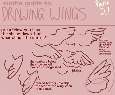 a poster with instructions on how to draw wings for children's drawings ...