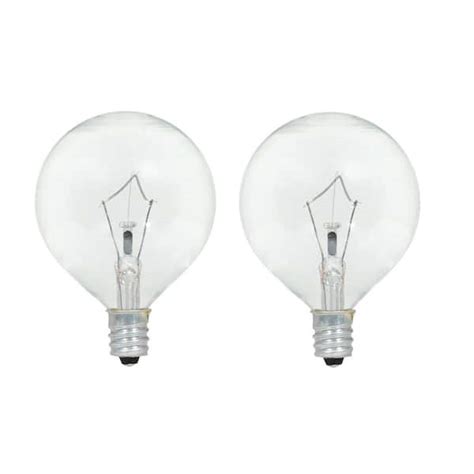 Sylvania 25-Watt Double Life G16.5 Incandescent Light Bulb (2-Pack ...