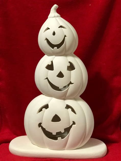 Mayco Large Ceramic Pumpkin Stack and Base With Cut Outs for - Etsy ...