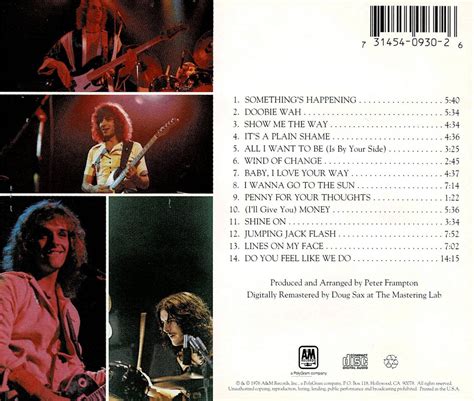 Peter Frampton Comes Alive Music CD 14 Tracks Pop Rock