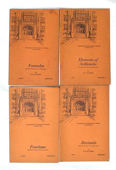 International Correspondence Schools Four Booklets Fractions - Etsy | Booklet, Correspondence ...