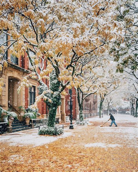 Early snowfall in Boston, Massachusetts. : MostBeautiful