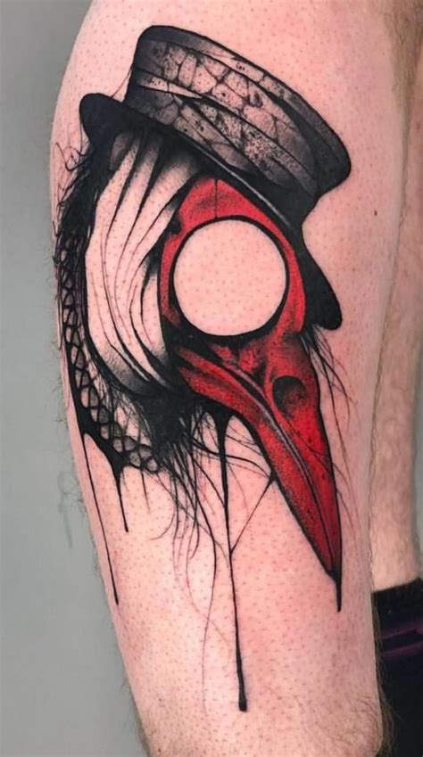 Plague doctor by Sewp at Sang Bleu, London | Doctor tattoo, Dark tattoos for men, Scary tattoos