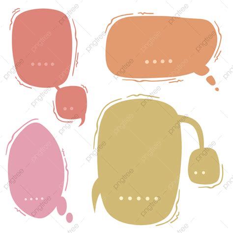 Pastel Speech Bubbles PNG Image, Anxious Cartoon Bubble Speech In Pastel Colors, Bubble Speech ...