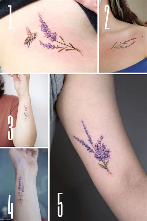 Lovely Lavender Flower Tattoo Designs and Ideas - Tattoo Glee