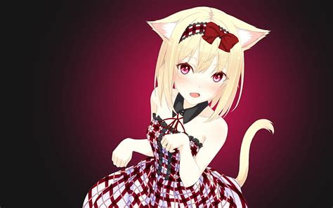HD wallpaper: anime, anime girls, cat girl, nekomimi, photo manipulation | Wallpaper Flare