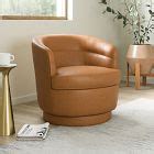 Viv Leather Swivel Chair | West Elm