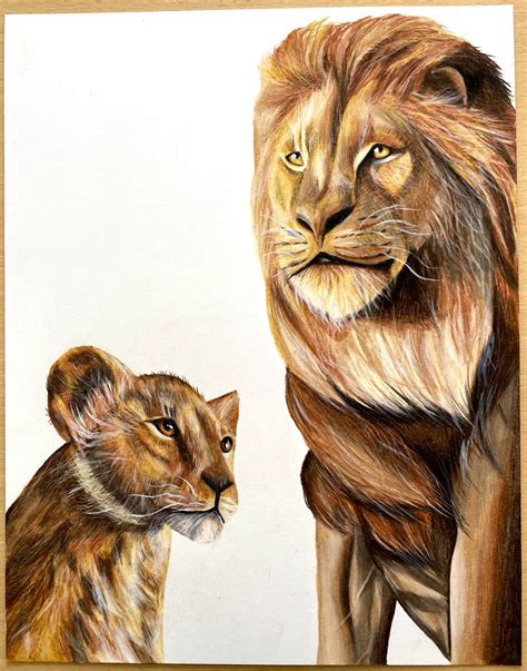 Lion King Mufasa And Simba Drawing