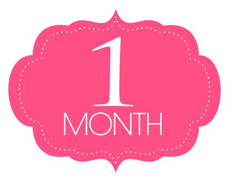 Free+Printable+1+Month+Old+Sign | Baby month by month, Happy one month ...