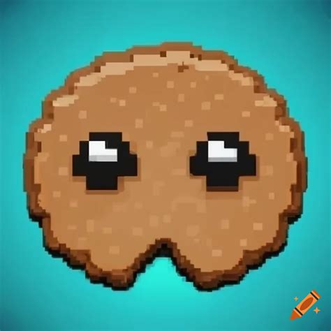 Retro pixel art cookie texture for a game on Craiyon