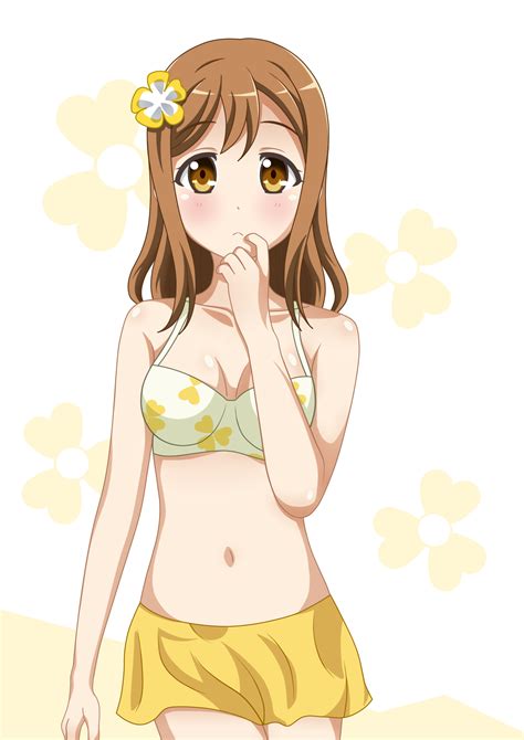 Wallpaper : Kunikida Hanamaru, Love Live Sunshine, Love Live, anime girls, cleavage, bikini ...